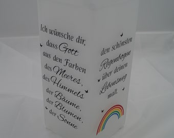 Lampe mit Spruch, individualisierbar, Kommuniongeschenk, Geschenk zur Kommunion