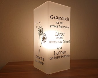 Lampe mit Spruch, individualisierbar