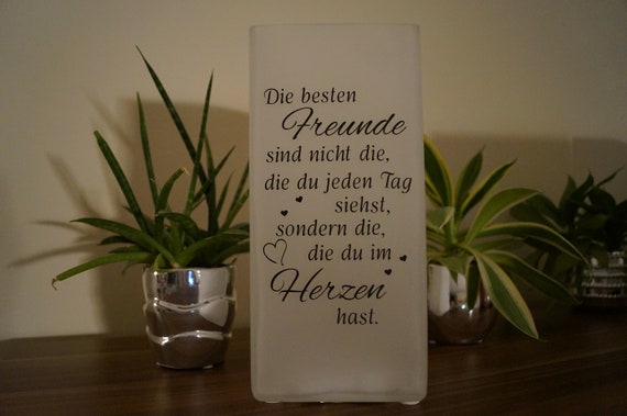 Lampe mit Spruch, individualisierbar, Geschenk für Eltern, Geschenk für Freunde