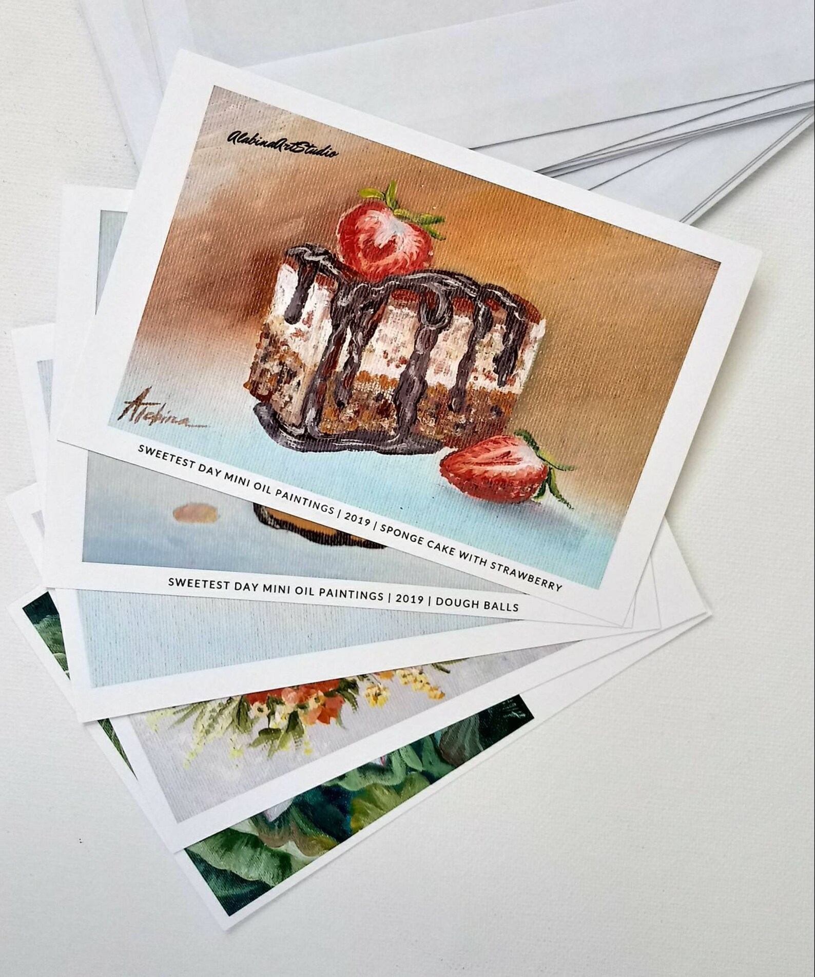 Set of 18 Oil paintings Postcards Greeting cards Art cards Etsy