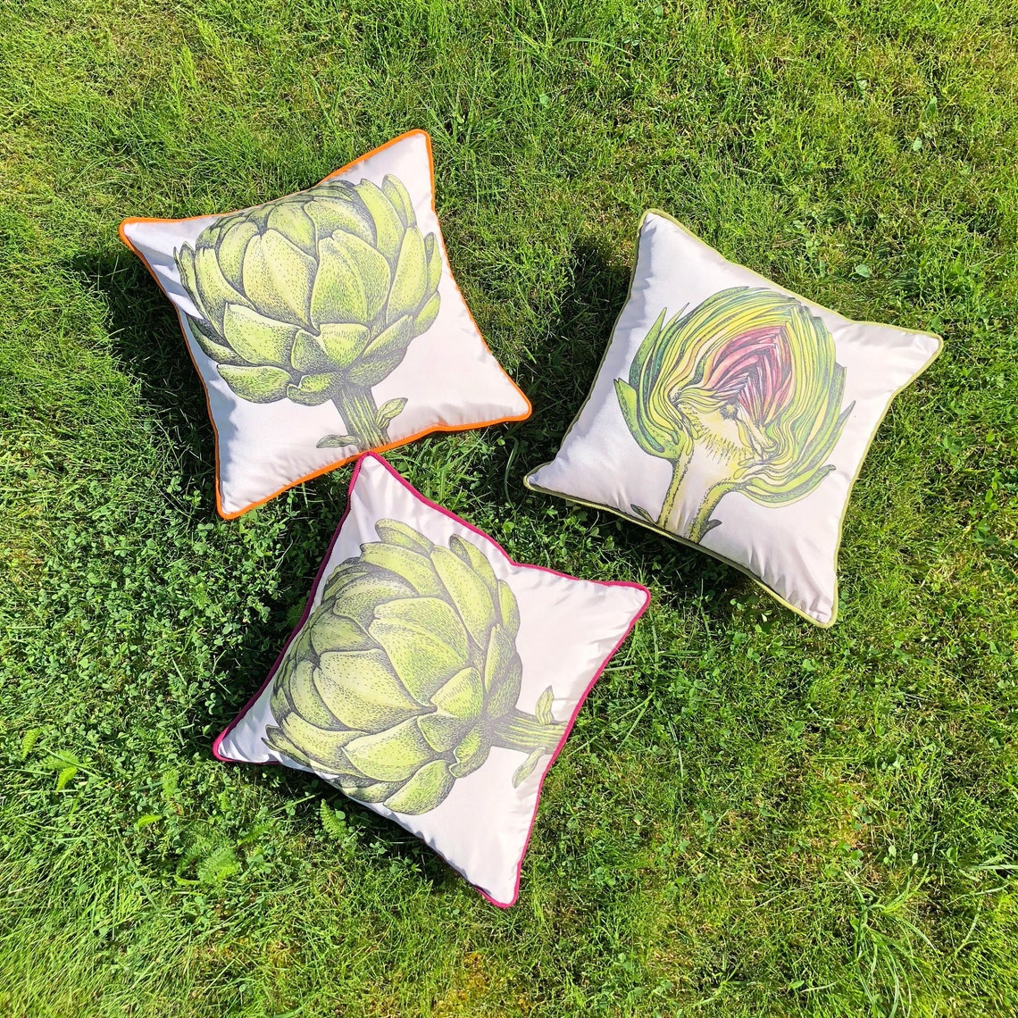 Botanical pillow cover artichoke throw pillows for couch Etsy
