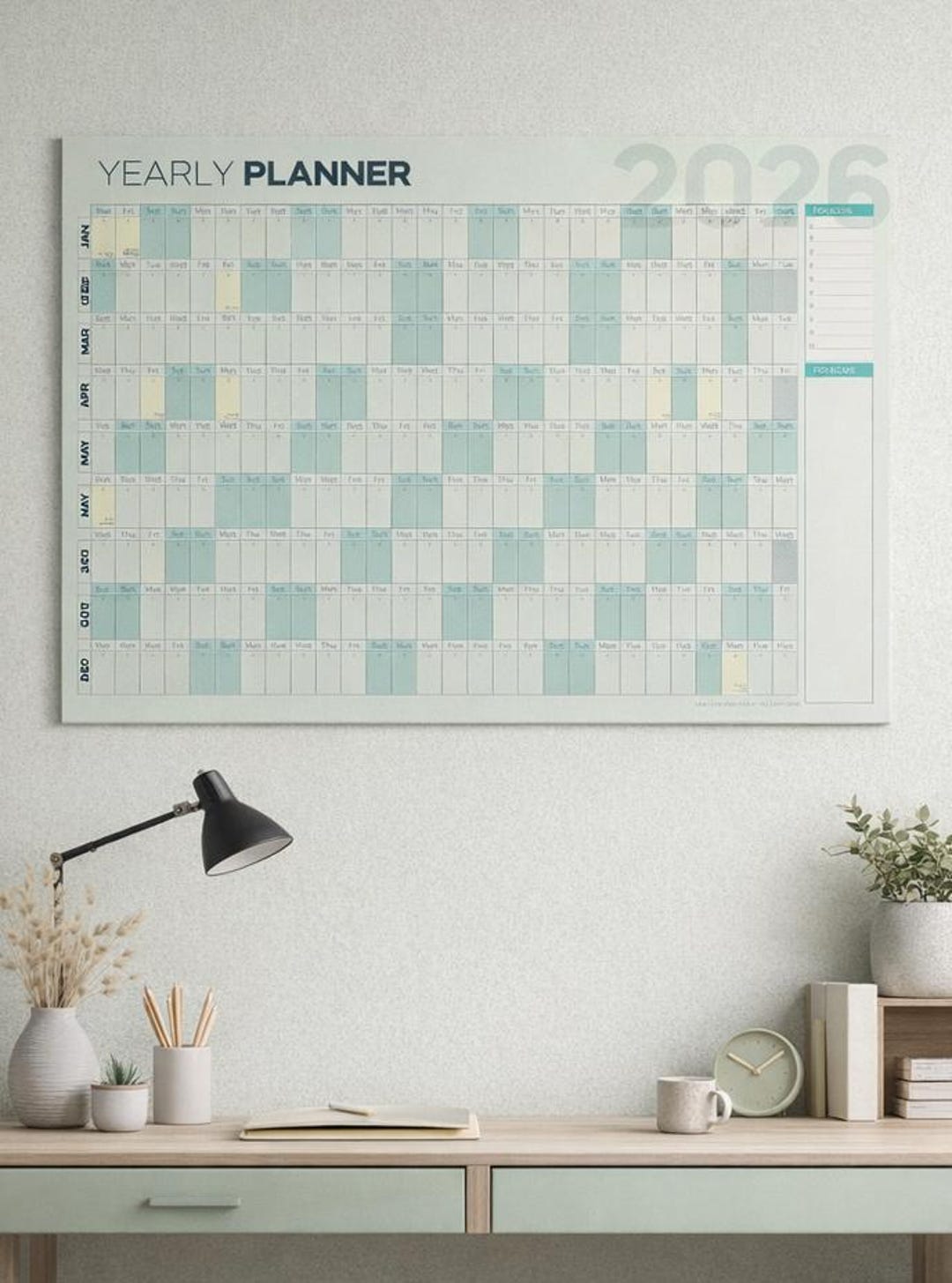 2026 New Zealand Yearly Wall Planner | Minimalist Calendar With Public
