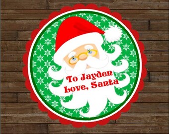 merry christmas santa gift tags ho ho ho santa stickers from etsy