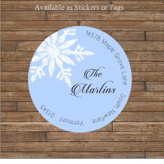 holiday snowflake return address labels envelope seals winter etsy snowflake return address labels