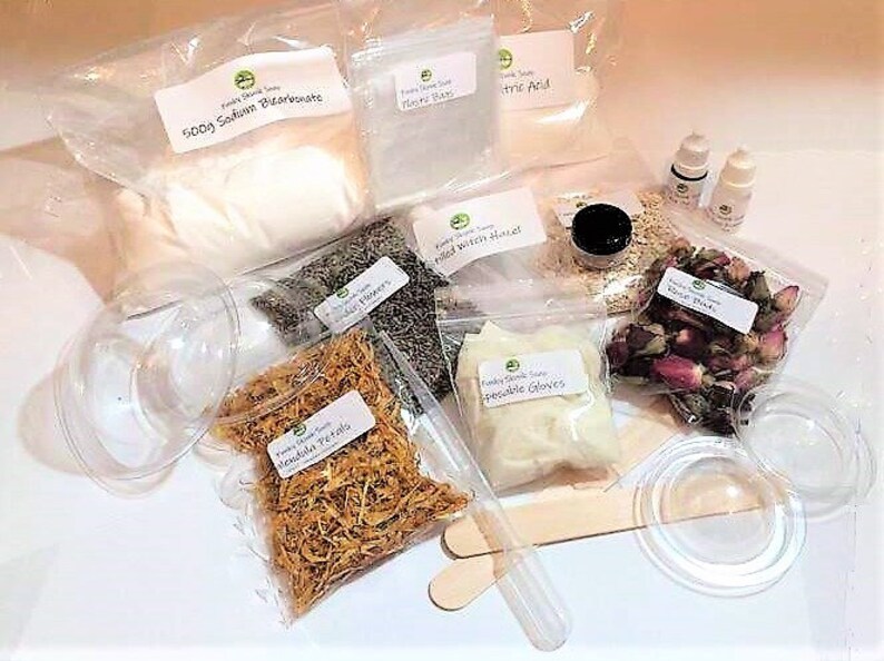 Bath Bomb Kit Make Your Own Bath Bombs Kit Rose Bath Bombs Etsy