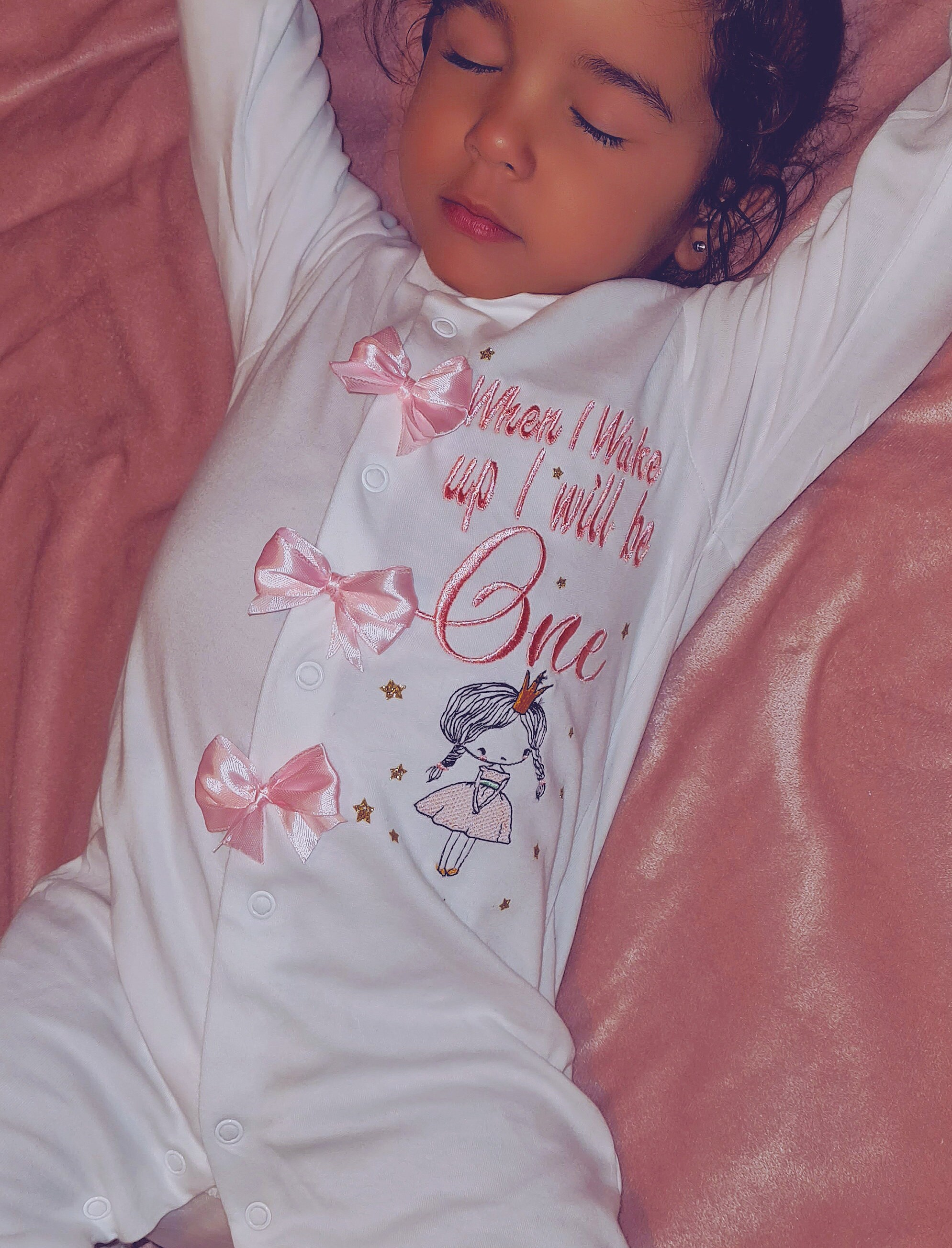 Baby girls 1st Birthday pajamas when I wake up Personalised Etsy