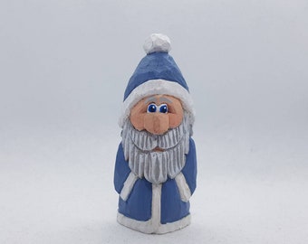 Hand carved and hand painted little Santa