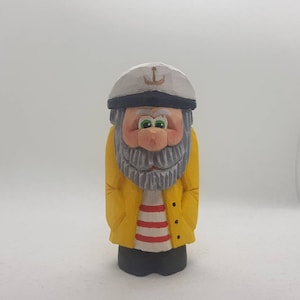 Käpt´n Tom der Fischkuttermann handgeschnitzte und handbemalte Figur