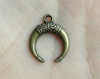 Bronze Lunula Pendant: Roman Reenactment Jewelry Charm