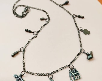 Bronze Charm Necklace: Roman Crepundia Amulets, Historical Jewelry