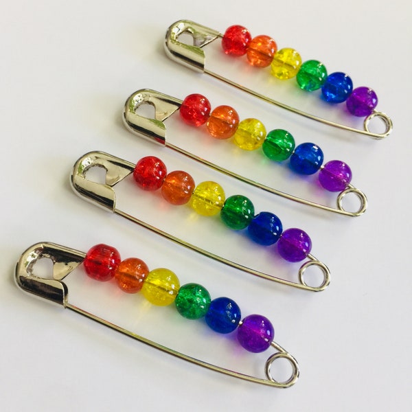 Rainbow LGBTQ Pride safety pin