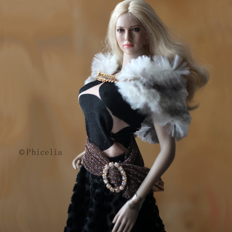 1//6 Bottines en cuir pour 12/" Hot Toys TBLeague Phicen Female Figure U.S.A.