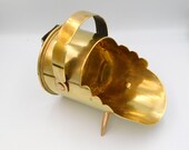 Trench Art, Genuine Shell Casing Scuttle with Bullet Legs,Heavy,Solid Brass, Sugar Scuttle,WW1.