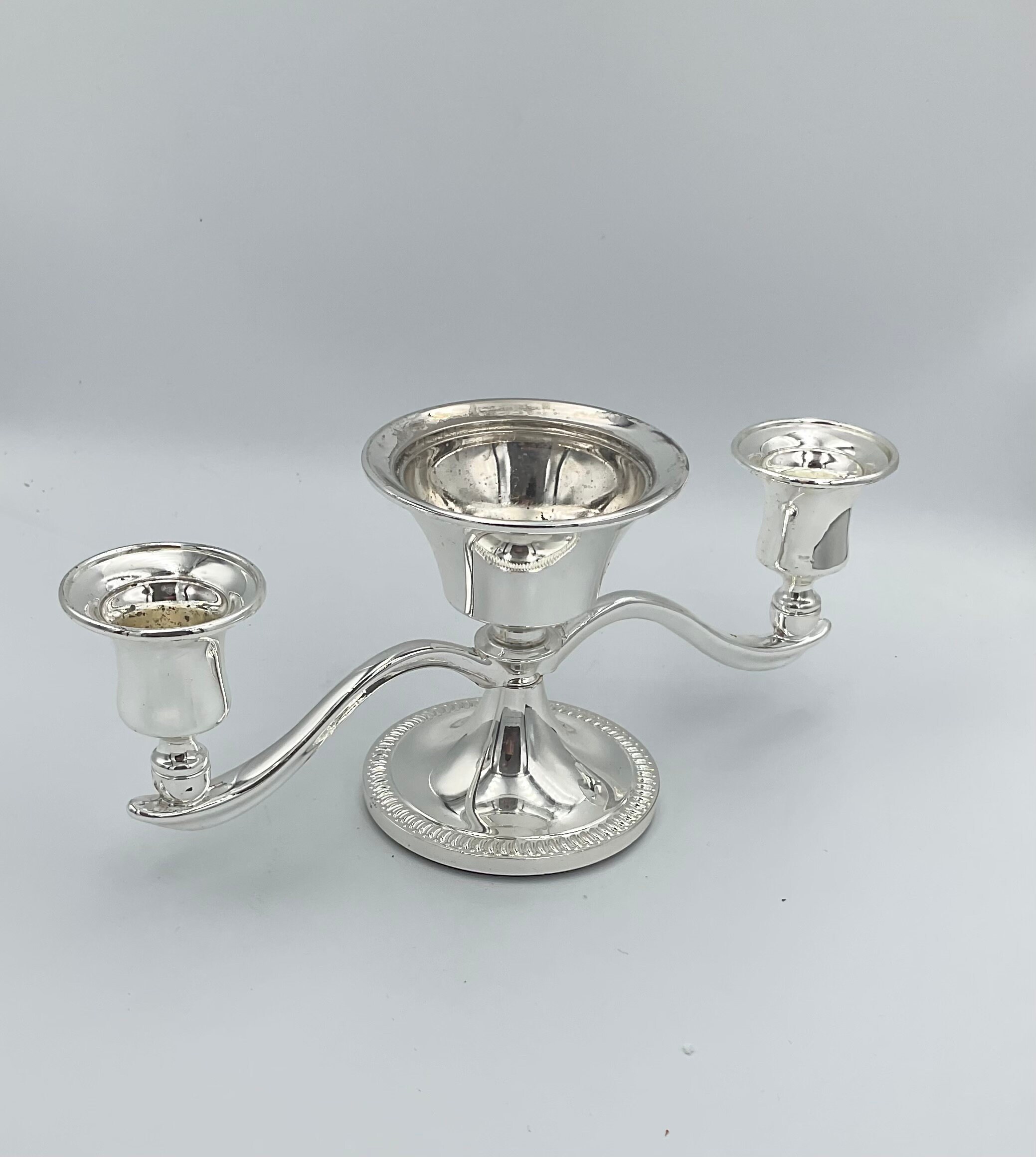Vintage Silver EP Zinc Alloy Candelabra Three Candlestick, 51 OFF