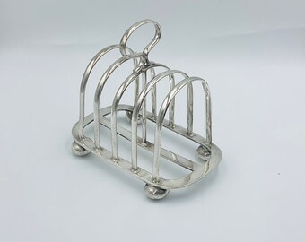 Vintage Silver Plated Toast Rack by Walker and Hall - Sturdy Hotel Quality