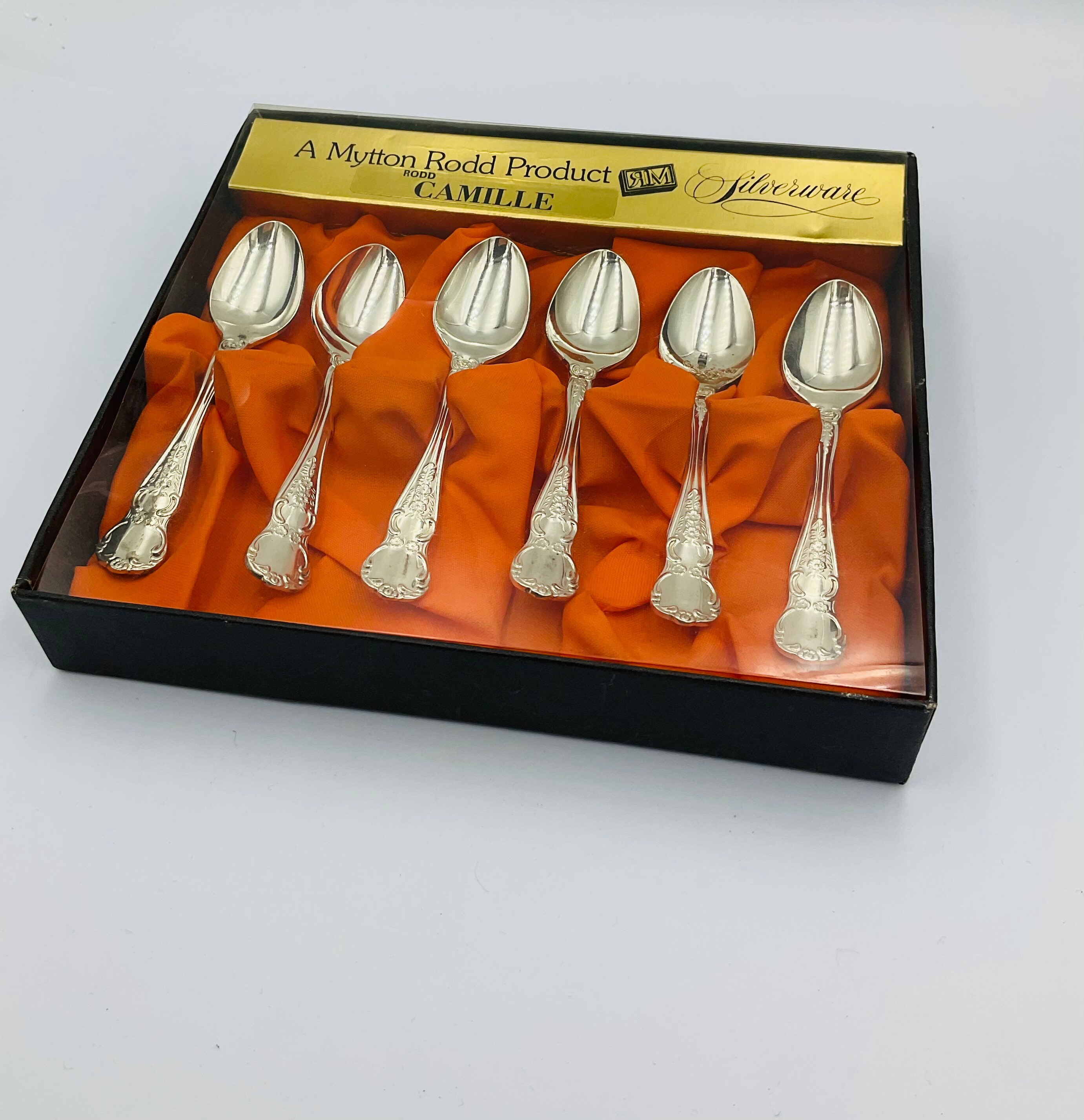 Tea Spoon by Mytton Rodd Camille Design Silver Plated Boxed Set Etsy UK