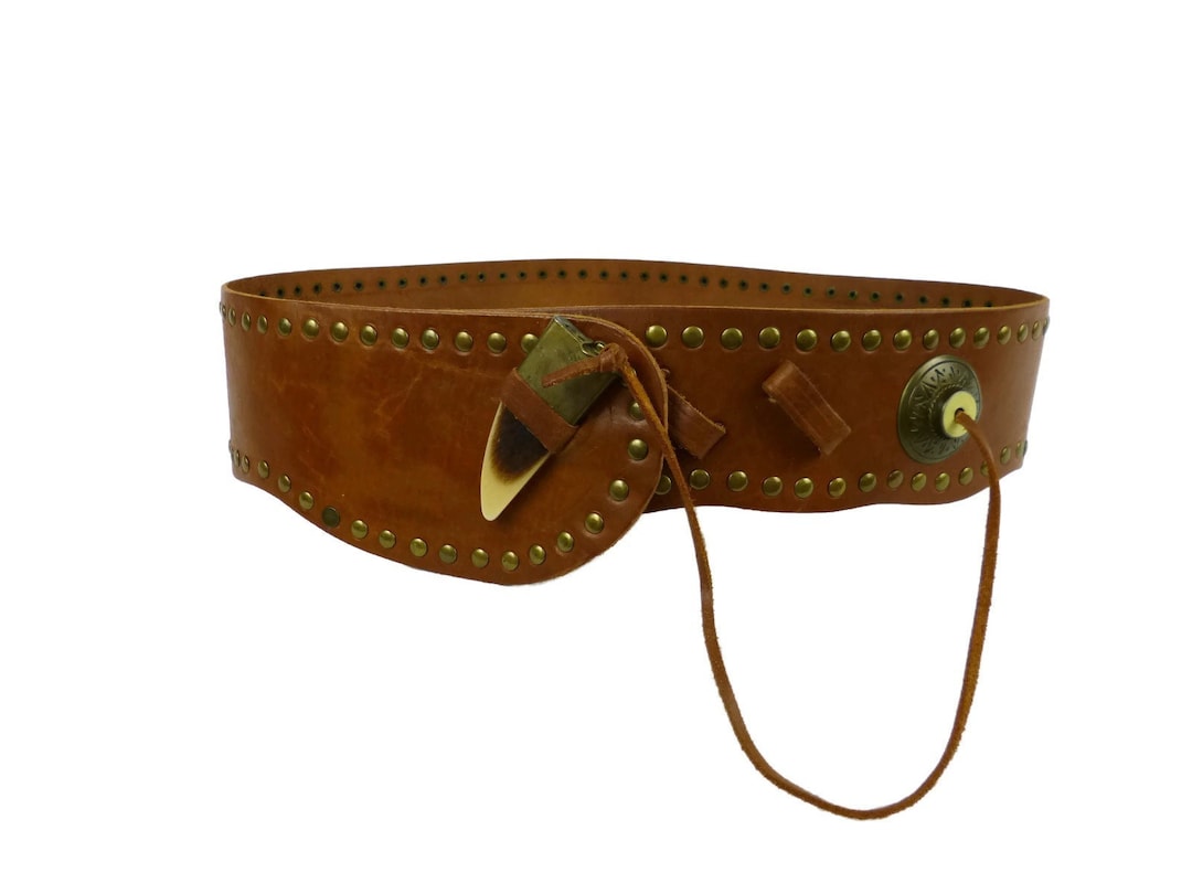 Western Gürtel Damen - Vintage Boho Style Mit Runder Metallscheibe