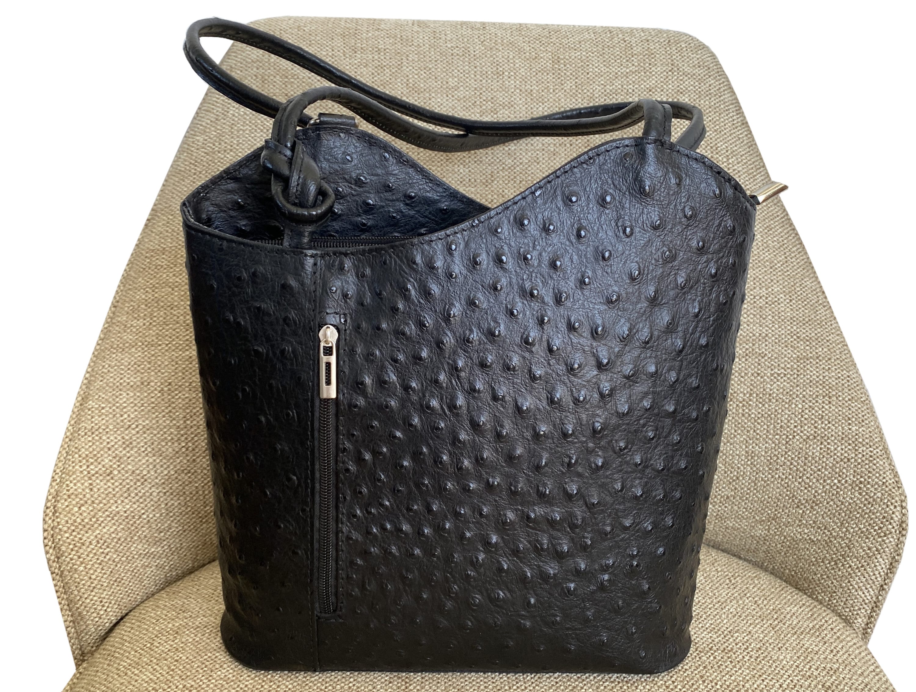 Ostrich Leather Bag, Lady's Purse, Leather Bag, Skin Handbag, Shoulder  Luxury Top-Handle Purse - Yahoo Shopping