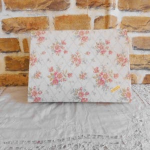 Alte Pappschachtel mit Blumenmotiv, alte Schachtel, Vintage, Shabby Chic, Brocante, Schmuckaufbewahrung, Wohnraumdeko