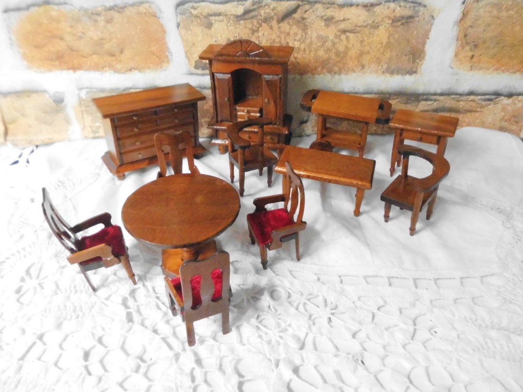 Small Wooden Furniture for the Dollhouse in 116 Dollhouse Etsy