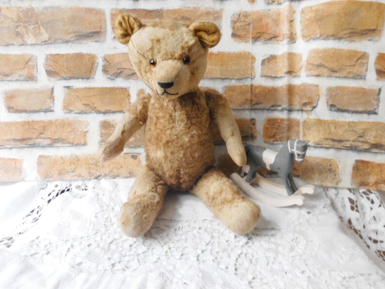 schöner alter Teddybär, 40 cm, Sammlerteddy, vintage Bär, alter Bär Bild 5