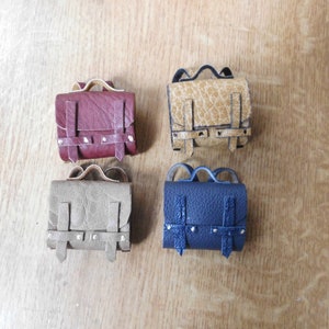 four satchels for the dolls/bear school, dollhouse furniture, dollhouse, dollhouse accessories