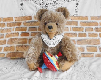 großer Hermann Teddybär Zotty, 54 cm, alter Teddybär, Sammlerteddy, vintage Bär