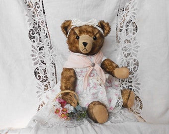 großer alter Teddybär, 60 cm, Sammlerteddy, vintage Bär, alter Bär