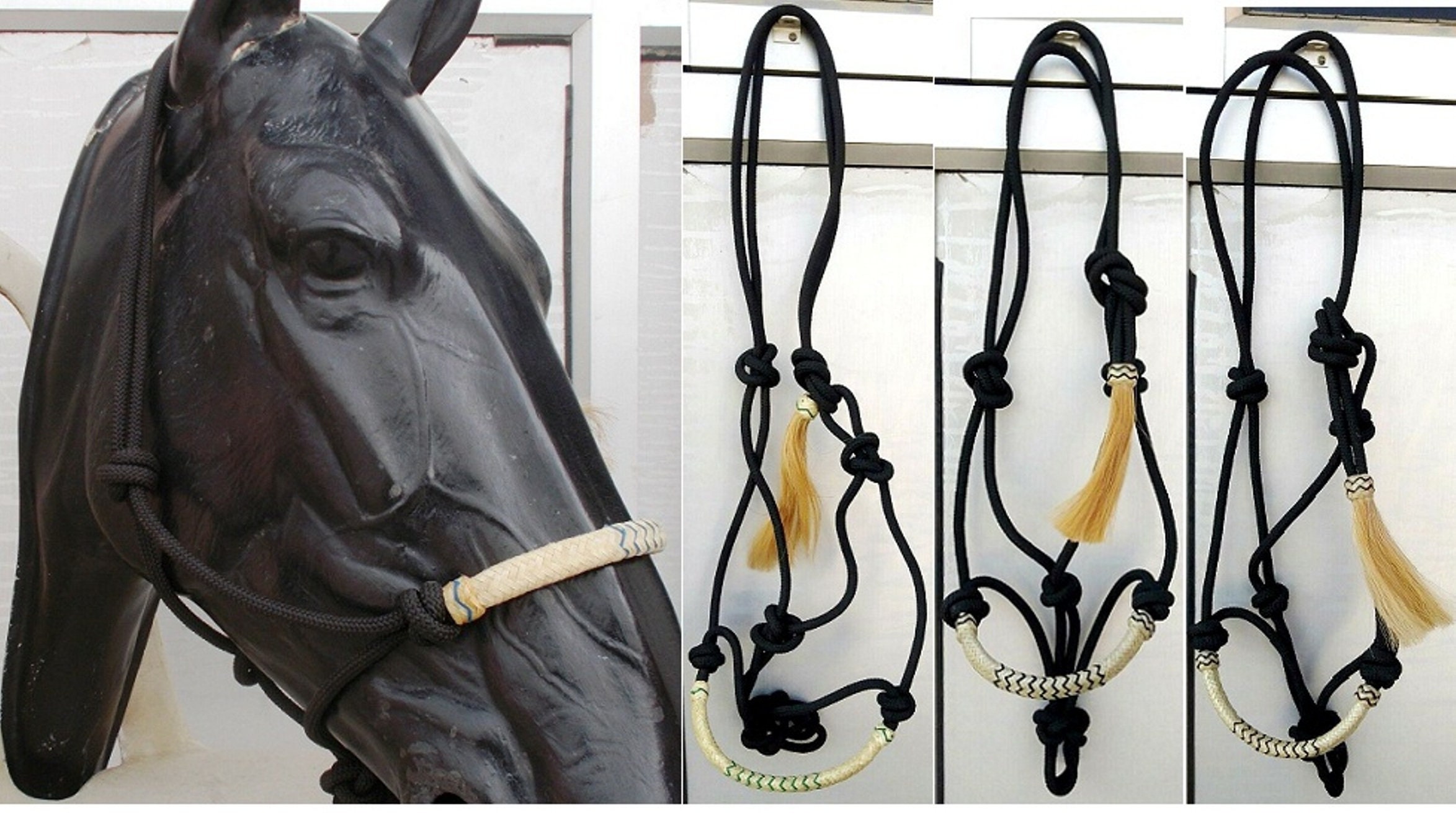Nylon Cowboy Rope Halter Horse Tack Equine Nose Band Cover By Rawhide Lot 04 Pcs Nylon Cowboy Rope Halter Horse Tack Equine Nose Band Cover By Rawhide Lot 04 Pcs