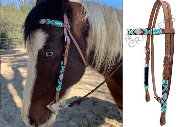 Horse Hair Browband Headstall + Rawhide Braided Bosal - Ranch Hand Store