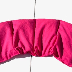 Großes 4 Kammer Farbe Pink Kirschkernkissen 6 Designs Sterne Punkte u.s.w. Körnerkissen Wärmekissen Weizen Dinkel Raps Traubenkerne Bild 7