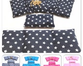 3 er Set 50 x 20 cm Star Cherry Pit Pillow 11 Colors Grain Pillow Heat Pad XXL Wheat Spelt Rapeseed Grape Seeds
