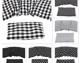 Set of 2 3 chambers 36 x 17 cm " BLACK CHECK " cherry stone pillow grain pillow heat pad XXL wheat rapeseed spelt pillow