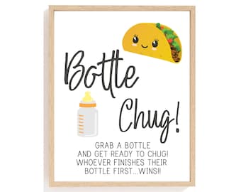 Biberon Chug Bouteille Chug Jeu Taco Baby Shower Jeux Imprimable Taco Bout a Baby Games Taco Bout a Baby Shower Fiesta Baby Shower, TB