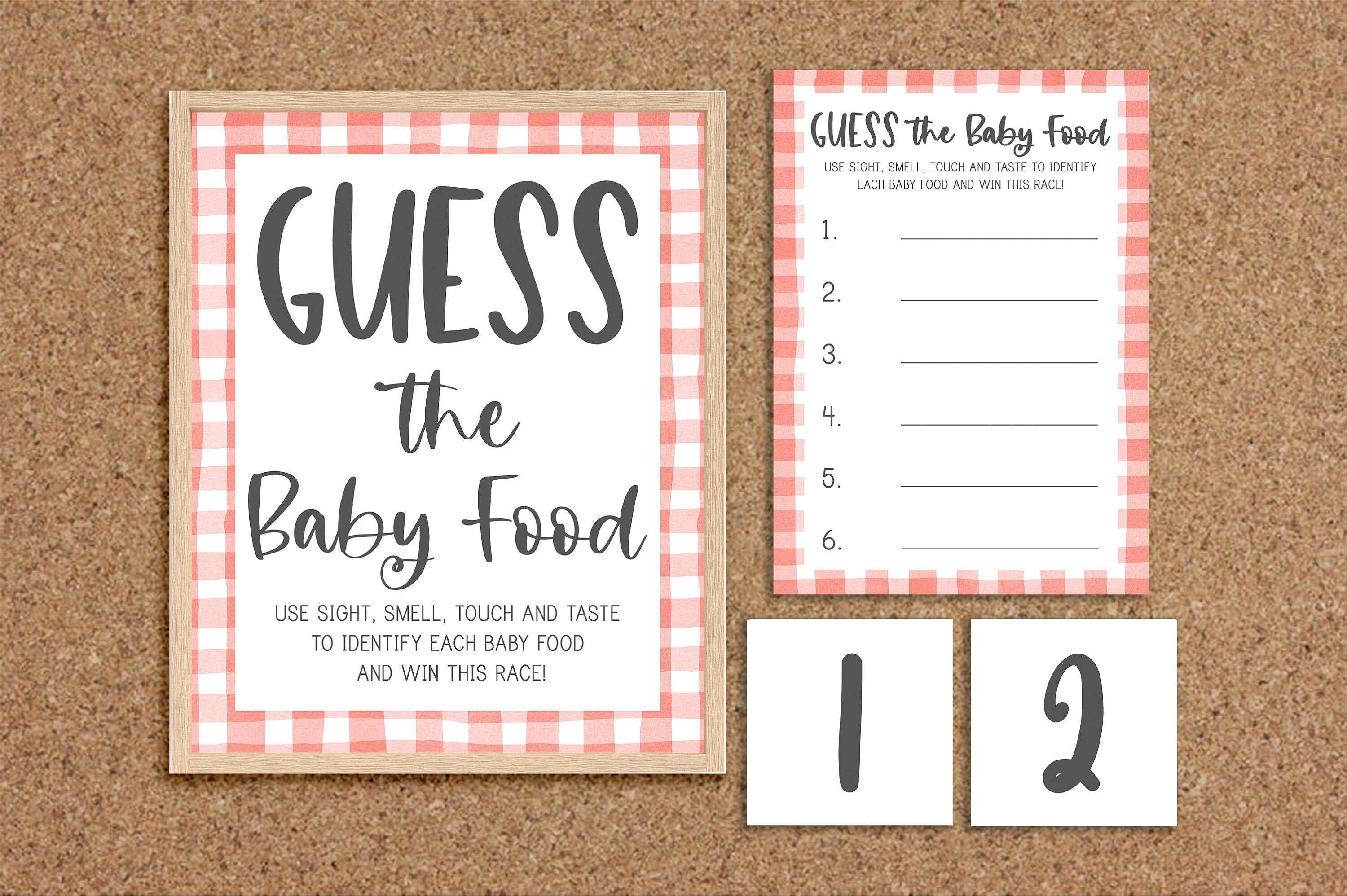 Guess the Baby Food Baby Food Game Name the Baby Food Tasting Etsy