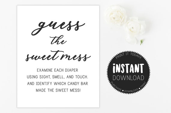 Guess the sweet mess free printable online