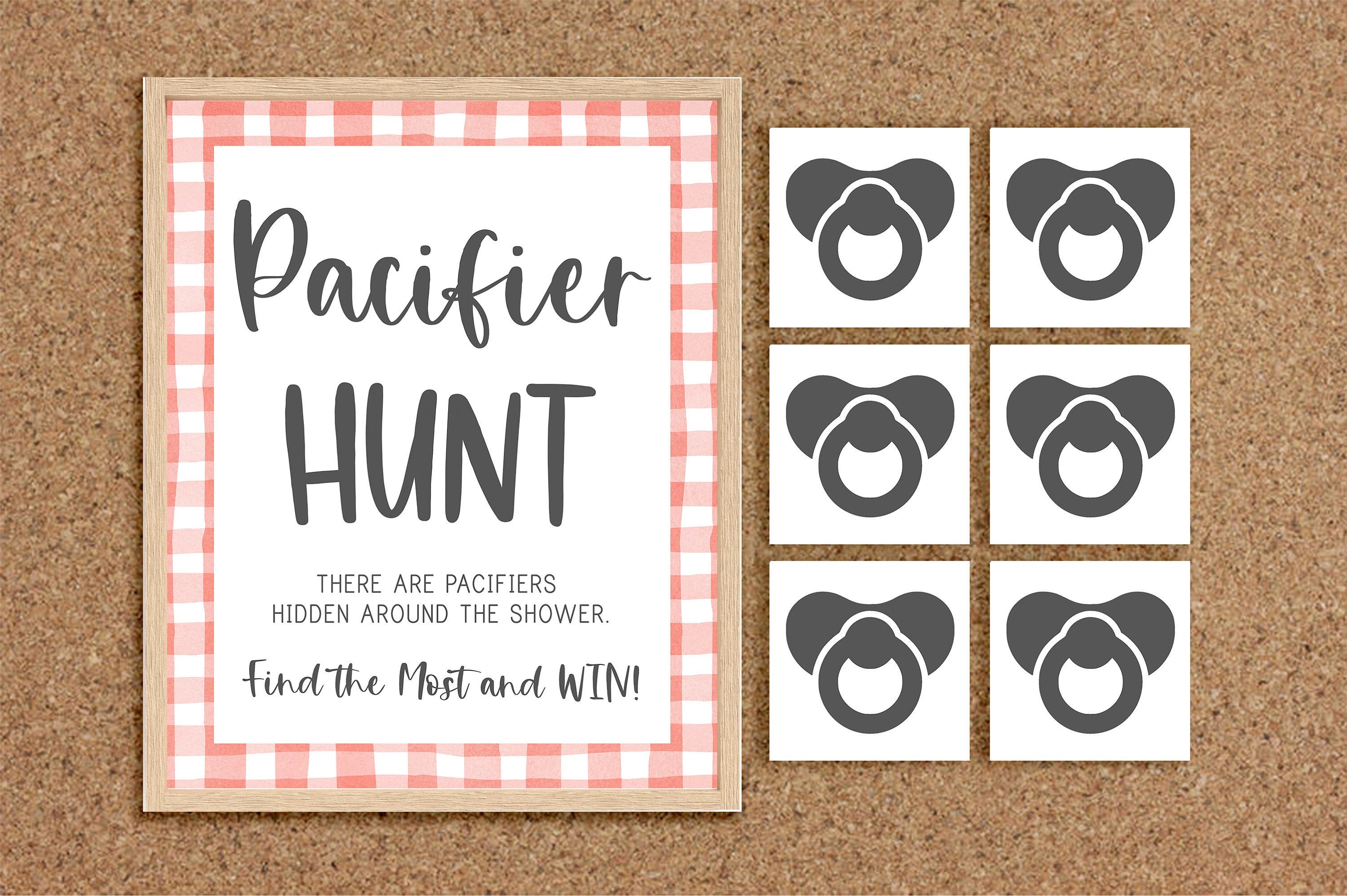 Pacifier Hunt Game Pacifier Hunt Find the Pacifier Game BabyQ Etsy