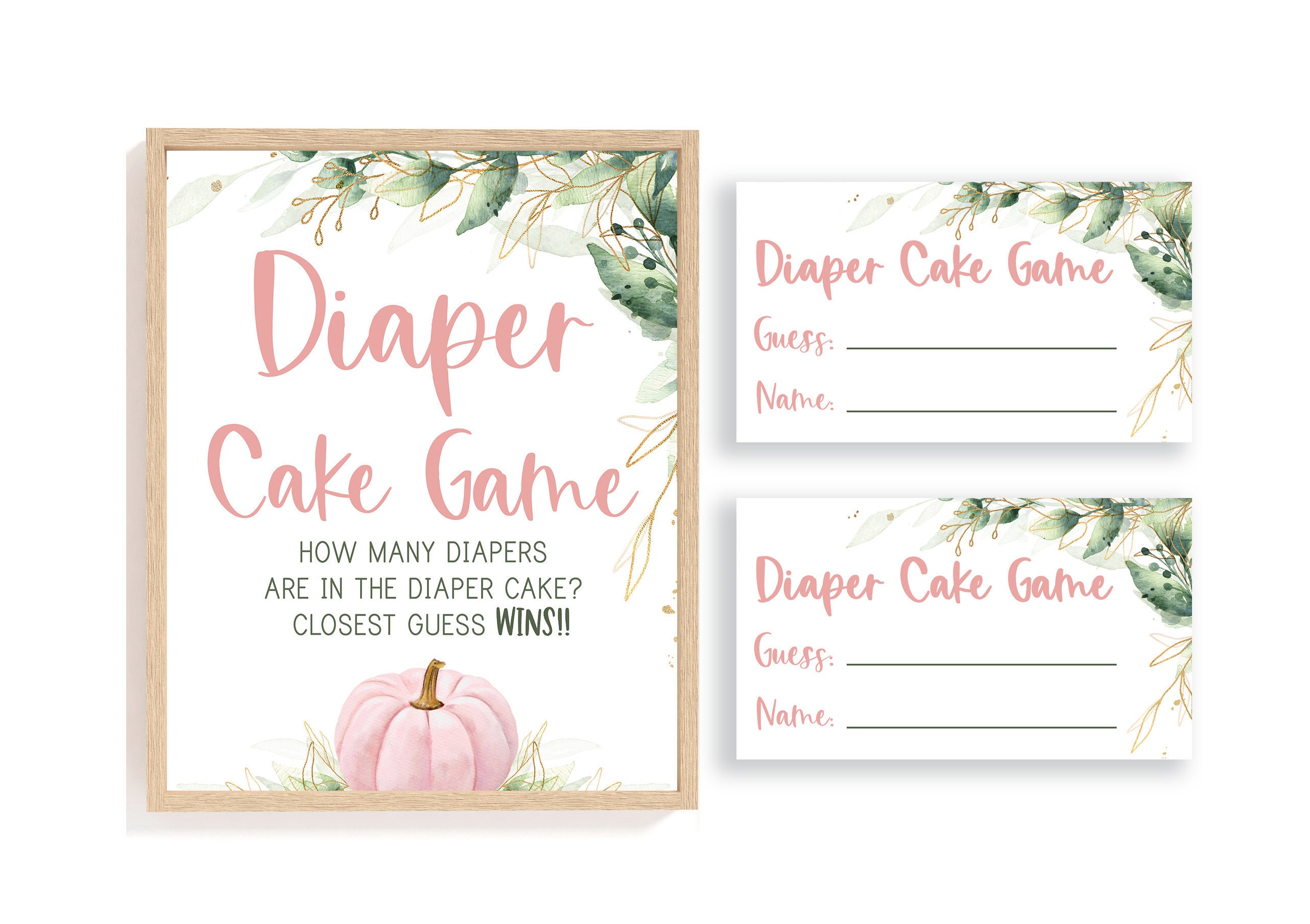 Diaper Cake Guessing Game Diaper Cake Game Guess How Many Etsy