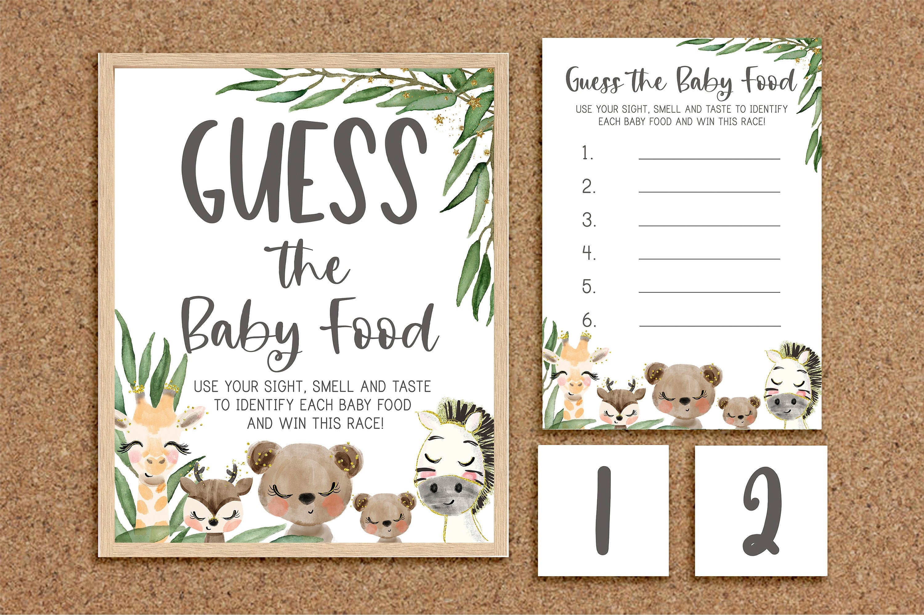 Guess The Baby Food Game Baby Food Guessing Game Name That Etsy