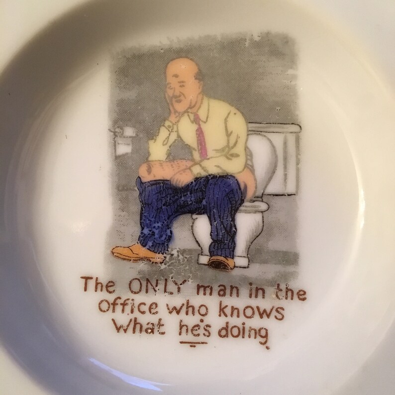 Vintage Office Humor Ashtray
