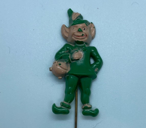 Vintage Celluloid Pixie Straight Pin - image 1