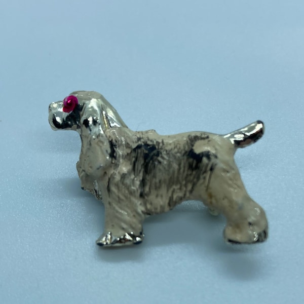 Vintage Spaniel Dog Enamel Pin
