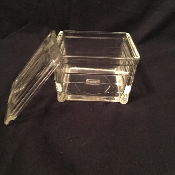 Vintage Glasbake Glass Refrigerator Storage Cube Container Image 0