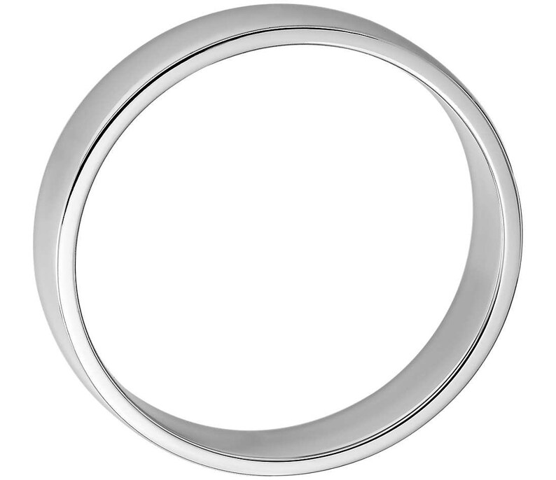 Karat Unisex 4mm ATK Jewelry Comfort Fit 14K White Gold Wedding Band 14K
