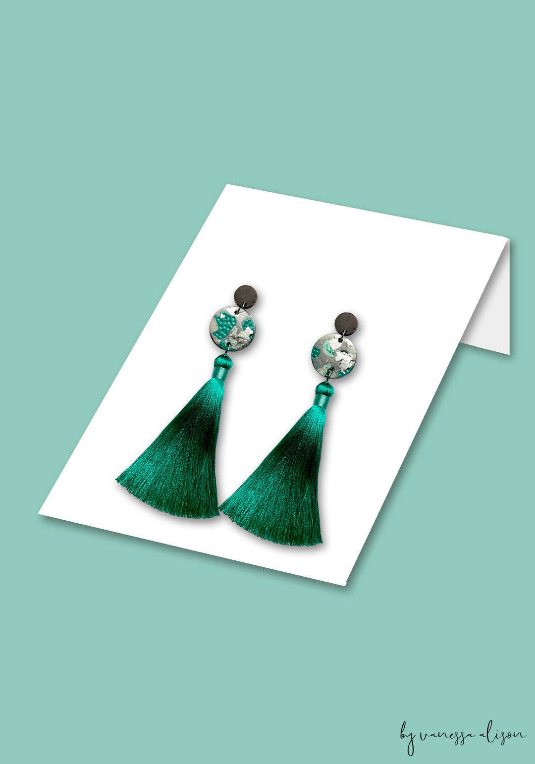 Razzeltassel emerald Green Polymer Clay Earrings Etsy Australia