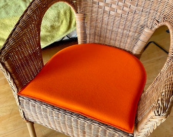 Filzkissen Sitzkissen Schurwollfilz 40x42 hinten gerundet by NimmFilz,Stuhlkissen aus Filz, Kissen Garten Outdoor Sitzkissen Filz