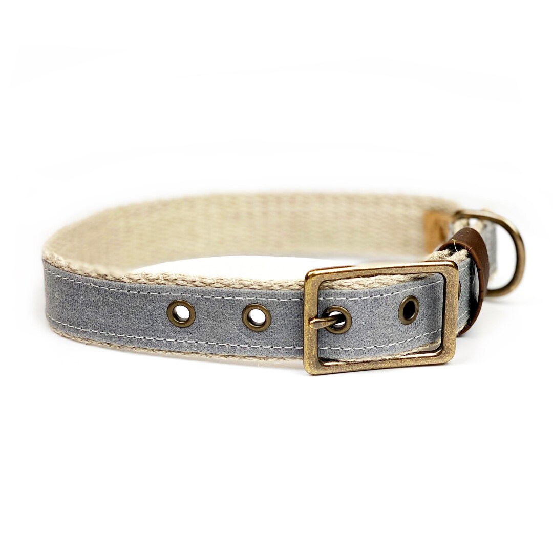 Stone Gray Dog Collar Etsy