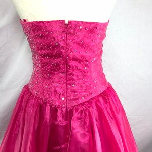 Fuchsia Strapless Ball Gown Prom Dress Formal Gathered Size 4 6 8 10 - Etsy