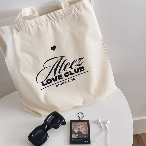 Ateez Love Cub tote bag, Kpop tote bag, Gift for Kpop fan, Ecofriendly canvas bag