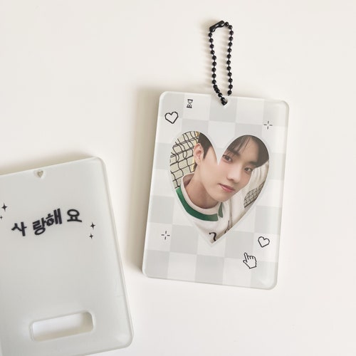 Kpop Acrylic Photocard Holder Kpop Keychain Gift for Kpop Etsy